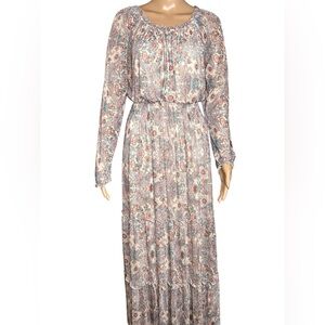 🩷 Kate and Lily Womens Medium size 8 Maxi Floral Cottage core long sleeve dress